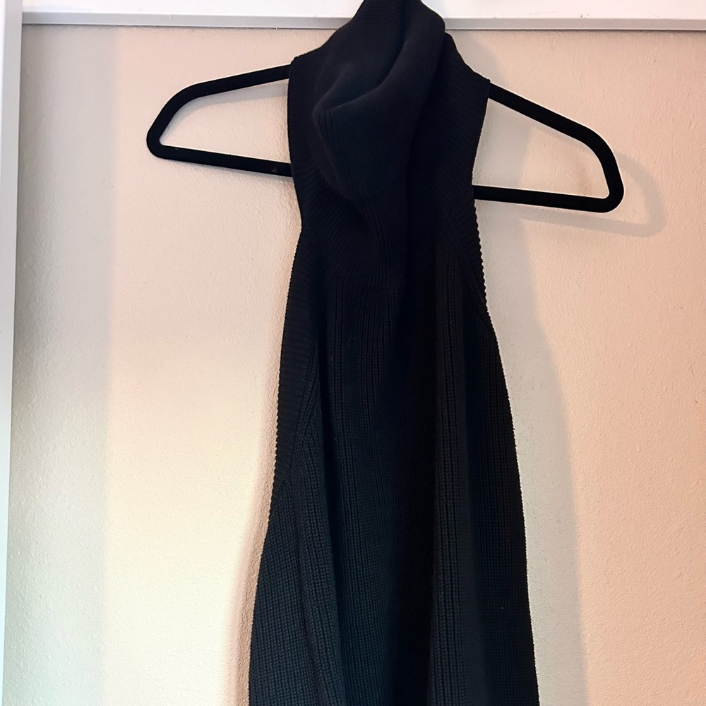 For Love and lemons Knit black backless top with turtleneck size small